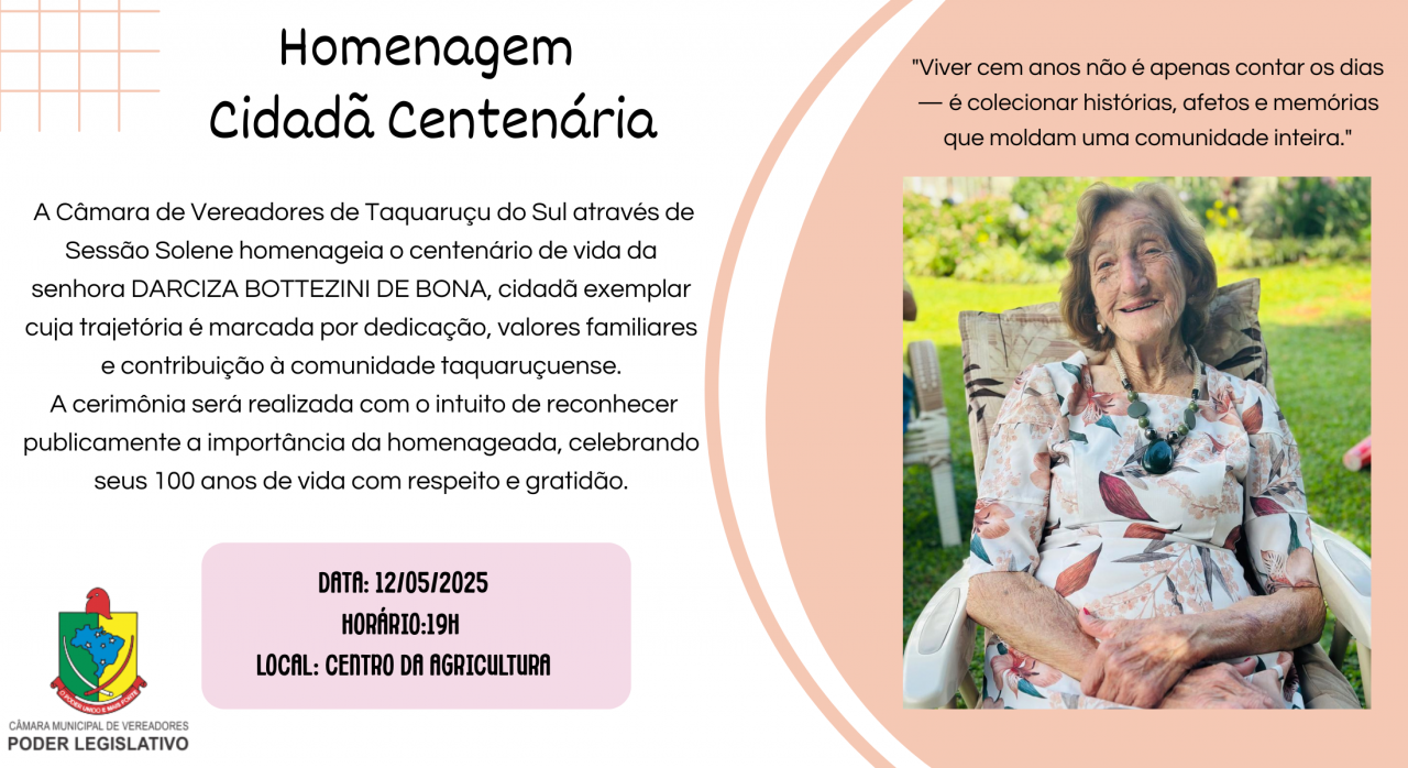 Homenagem Cidadã Centenária