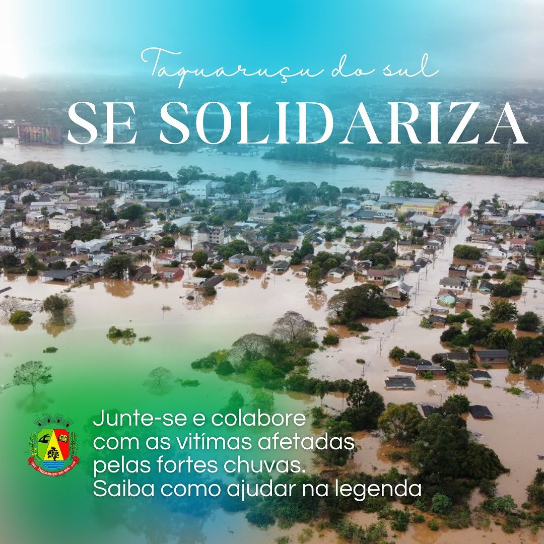 Taquaruçu do Sul se solidariza com as enchentes no Rio Grande do Sul