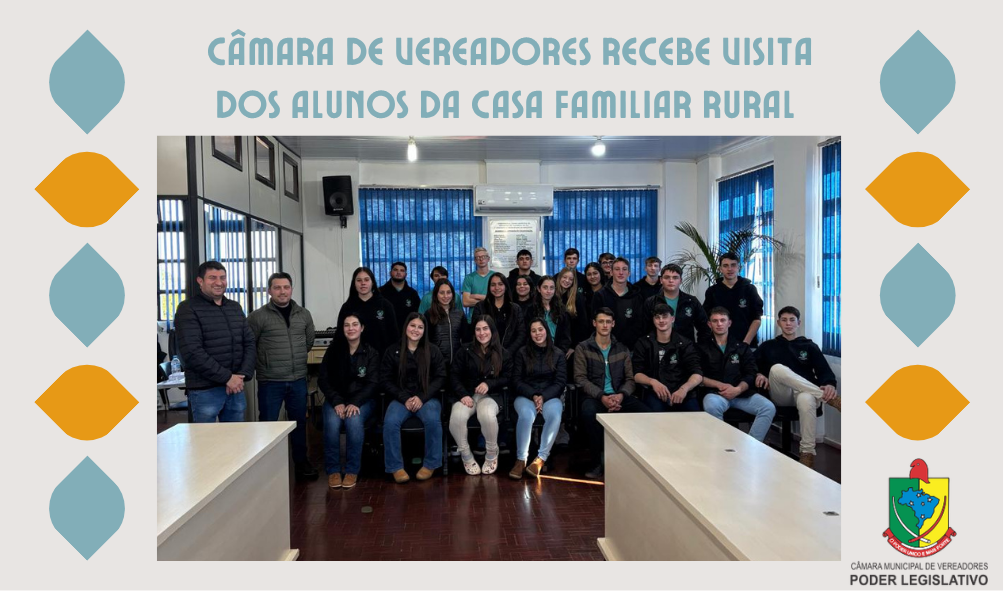 C&acirc;mara de Vereadores recebe visita dos alunos da Casa Familiar Rural